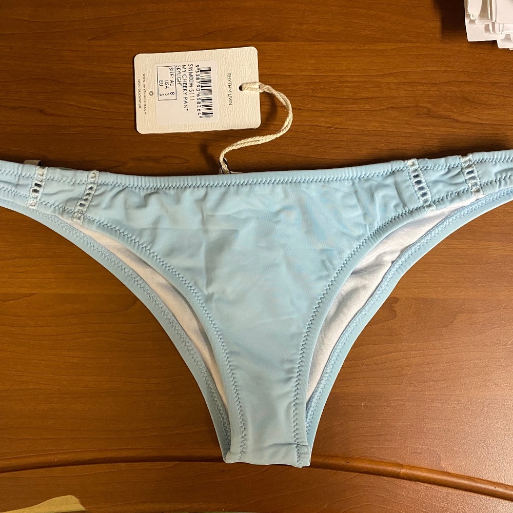 NWT Rhythm My Cheeky Light Blue Bikini Bottom